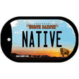 Native North Dakota Novelty Metal Dog Tag Necklace DT-10725 2" x 1" Dog Tag (DT)