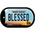 Blessed North Dakota Novelty Metal Dog Tag Necklace DT-10726 2" x 1" Dog Tag (DT)