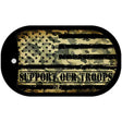 Camo American Flag Support Troops Novelty Metal Dog Tag Necklace DT-10743 2" x 1" Dog Tag (DT)