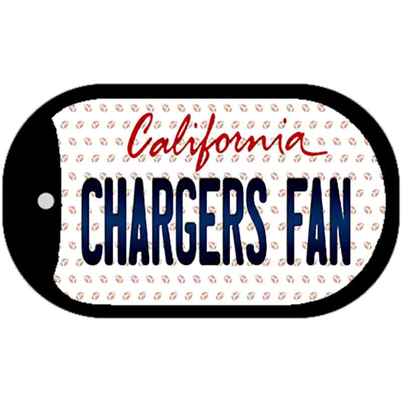 Chargers Fan California Novelty Metal Dog Tag Necklace DT-10755 2" x 1" Dog Tag (DT)
