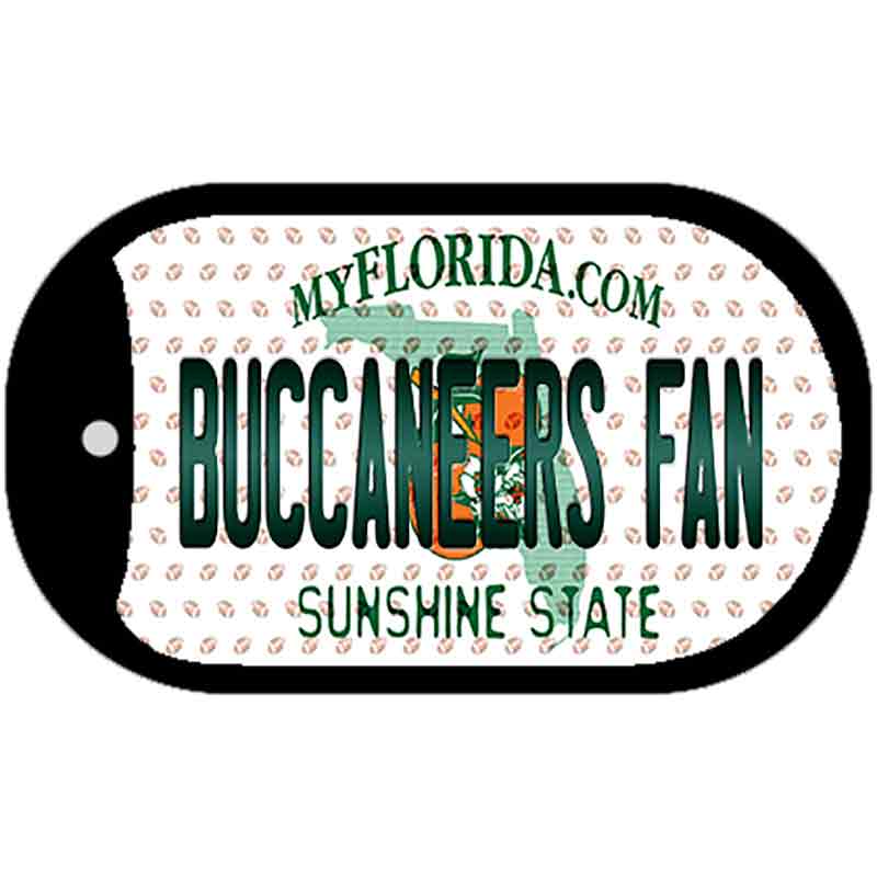 Buccaneers Fan Florida Novelty Metal Dog Tag Necklace DT-10758 2" x 1" Dog Tag (DT)