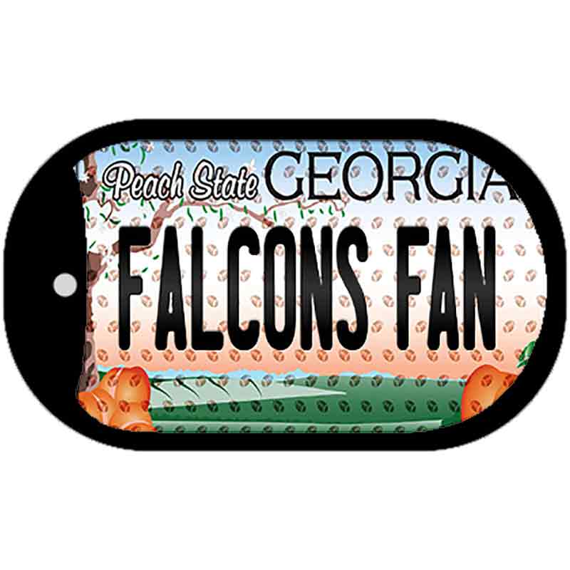 Falcons Fan Georgia Novelty Metal Dog Tag Necklace DT-10761 2" x 1" Dog Tag (DT)