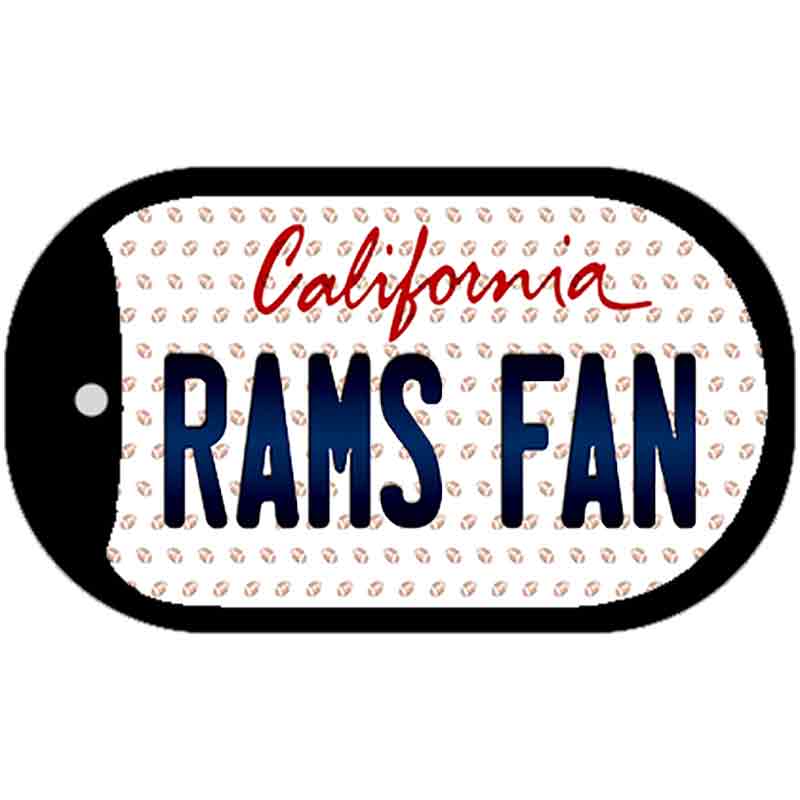 Rams Fan California Novelty Metal Dog Tag Necklace DT-10770 2" x 1" Dog Tag (DT)
