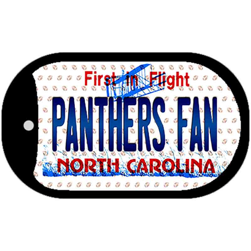 Panthers Fan North Carolina Novelty Metal Dog Tag Necklace DT-10774 2" x 1" Dog Tag (DT)