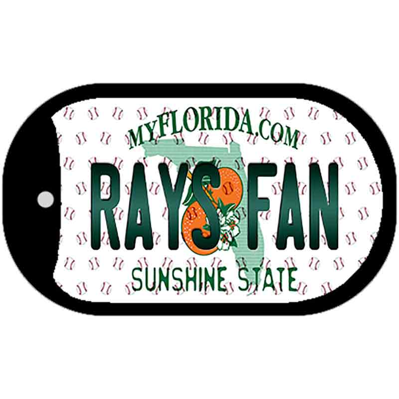 Rays Fan Florida Novelty Metal Dog Tag Necklace DT-10798 2" x 1" Dog Tag (DT)