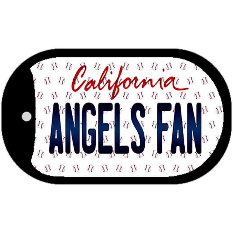 Angels Fan California Novelty Metal Dog Tag Necklace DT-10810 2" x 1" Dog Tag (DT)