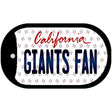 Giants Fan California Novelty Metal Dog Tag Necklace DT-10812 2" x 1" Dog Tag (DT)