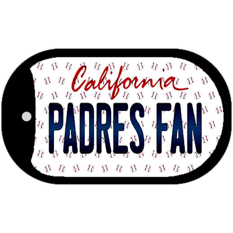 Padres Fan California Novelty Metal Dog Tag Necklace DT-10813 2" x 1" Dog Tag (DT)