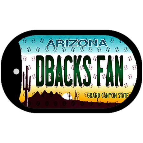 Dbacks Fan Arizona Novelty Metal Dog Tag Necklace DT-10814