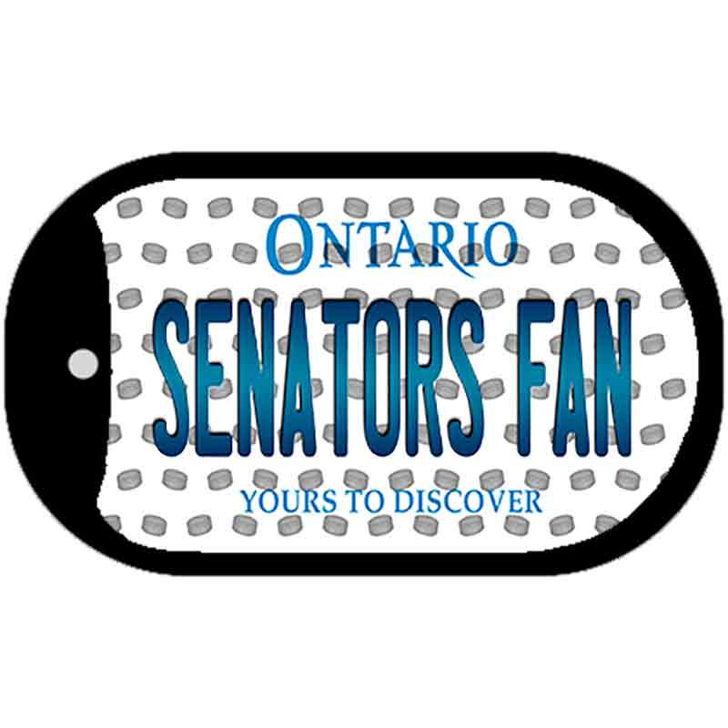 Senators Fan Ontario Novelty Metal Dog Tag Necklace DT-10822 2" x 1" Dog Tag (DT)