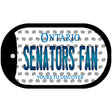 Senators Fan Ontario Novelty Metal Dog Tag Necklace DT-10822 2" x 1" Dog Tag (DT)