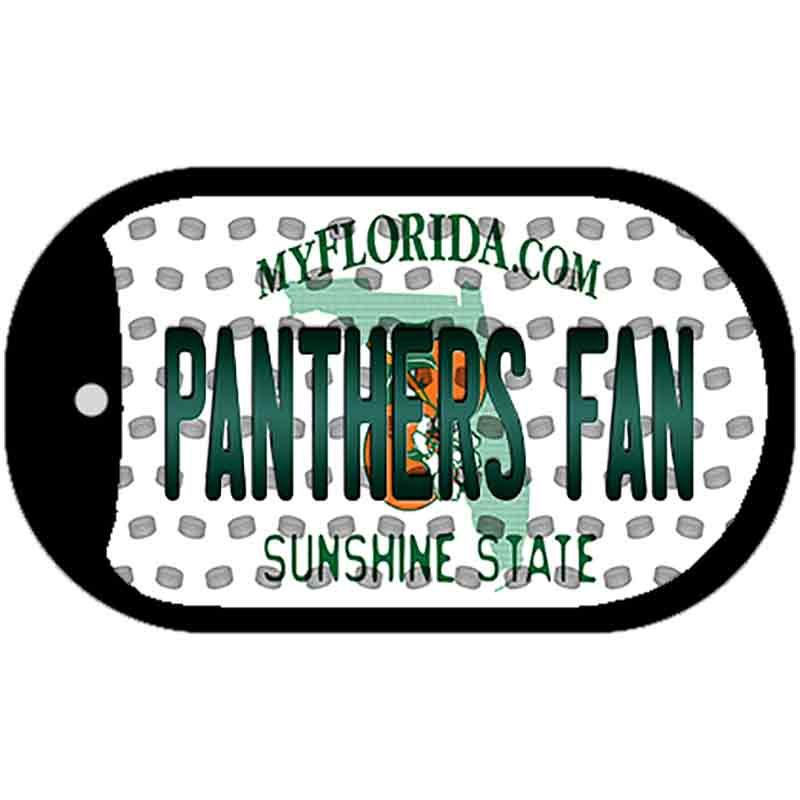 Panthers Fan Florida Novelty Metal Dog Tag Necklace DT-10829 2" x 1" Dog Tag (DT)