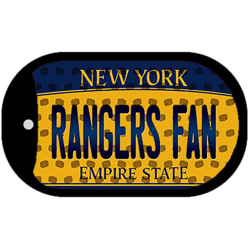Rangers Fan New York Novelty Metal Dog Tag Necklace DT-10841 2" x 1" Dog Tag (DT)