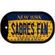 Sabres Fan New York Novelty Metal Dog Tag Necklace DT-10843 2" x 1" Dog Tag (DT)