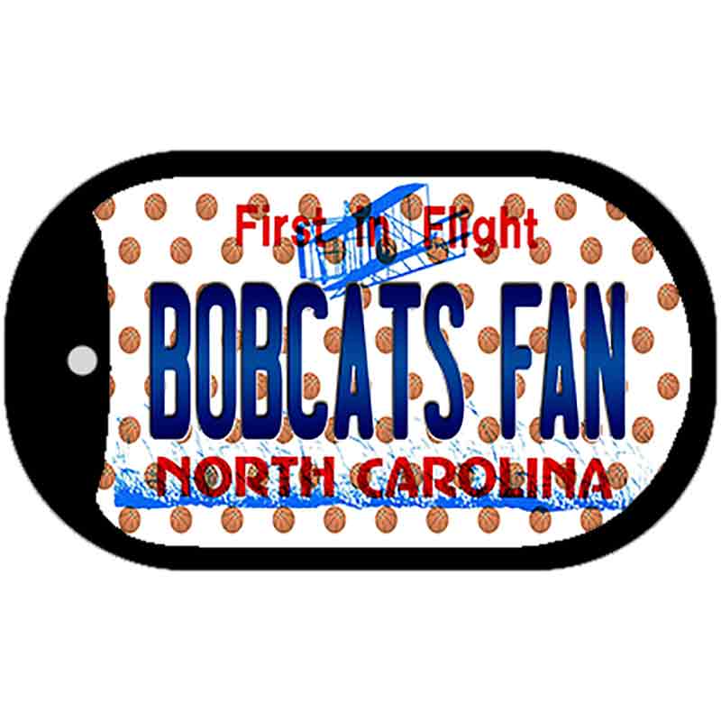 Bobcats Fan North Carolina Novelty Metal Dog Tag Necklace DT-10850 2" x 1" Dog Tag (DT)