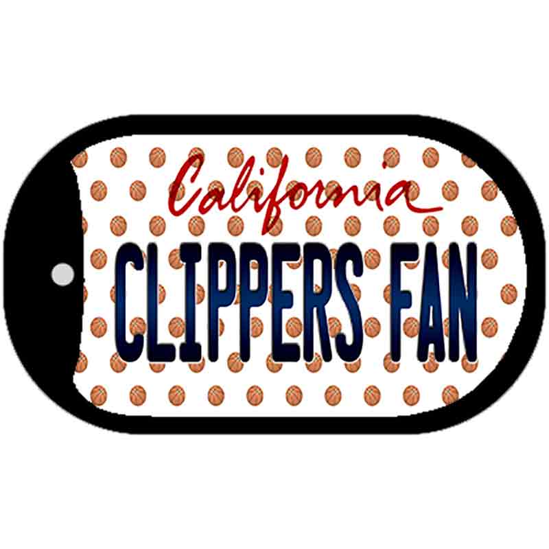 Clippers Fan California Novelty Metal Dog Tag Necklace DT-10859 2" x 1" Dog Tag (DT)
