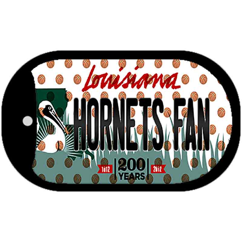 Hornets Fan Louisiana Novelty Metal Dog Tag Necklace DT-10866 2" x 1" Dog Tag (DT)