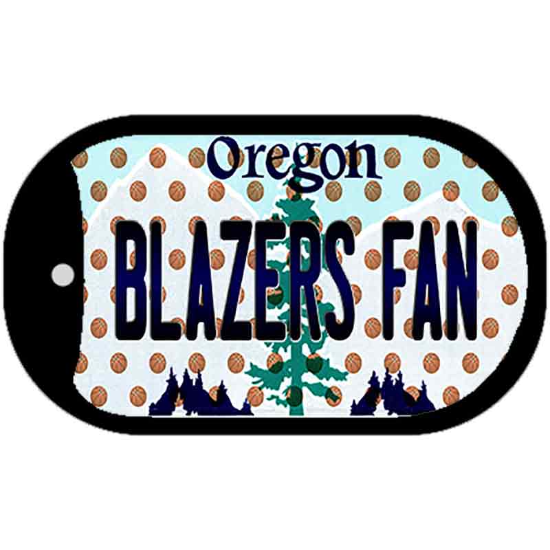 Blazers Fan Oregon Novelty Metal Dog Tag Necklace DT-10872 2" x 1" Dog Tag (DT)