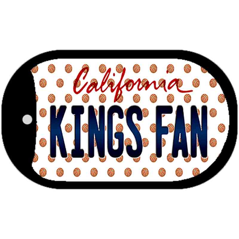 Kings Fan California Novelty Metal Dog Tag Necklace DT-10873 2" x 1" Dog Tag (DT)