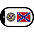 Confederate Flag Mississippi Seal Novelty Metal Dog Tag Necklace DT-10881