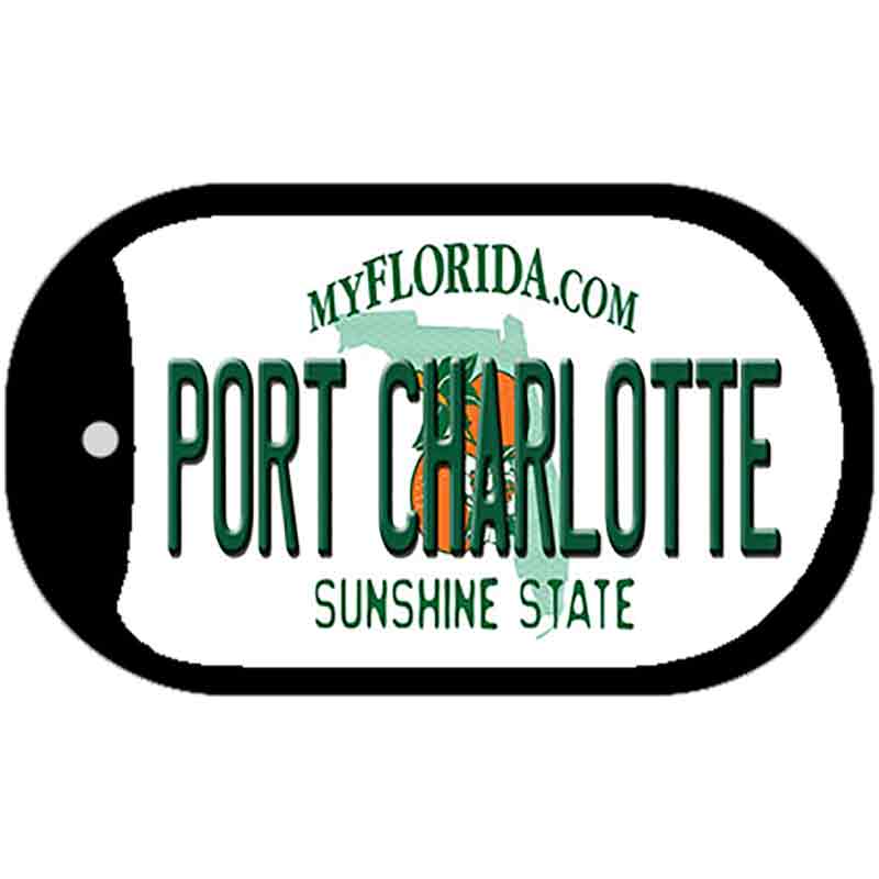 Port Charlotte Florida Novelty Metal Dog Tag Necklace DT-11023 2" x 1" Dog Tag (DT)