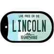 Lincoln New Hampshire Novelty Metal Dog Tag Necklace DT-11149