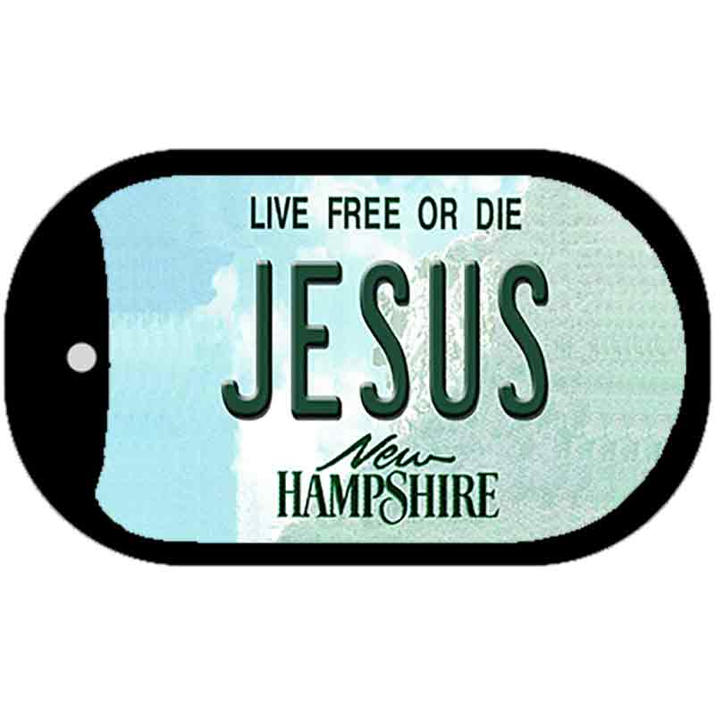 Jesus New Hampshire Novelty Metal Dog Tag Necklace DT-11158