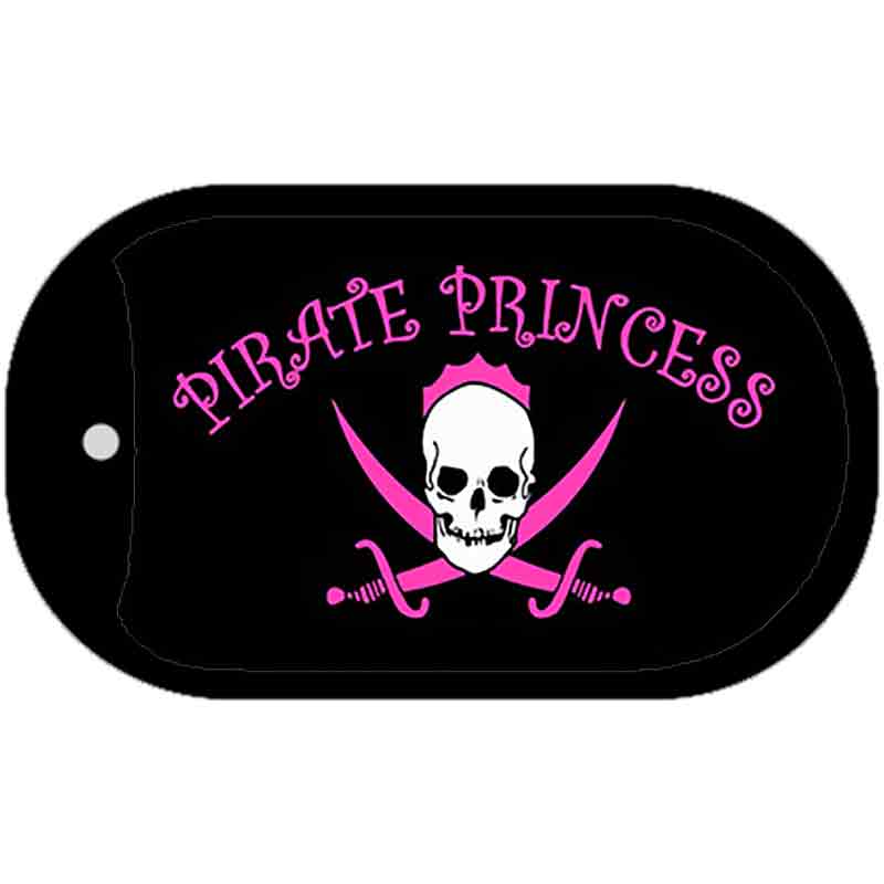 Pirate Princess Novelty Metal Dog Tag Necklace DT-1119