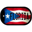 Florida Puerto Rico State Flag Novelty Metal Dog Tag Necklace DT-11342 2" x 1" Dog Tag (DT)