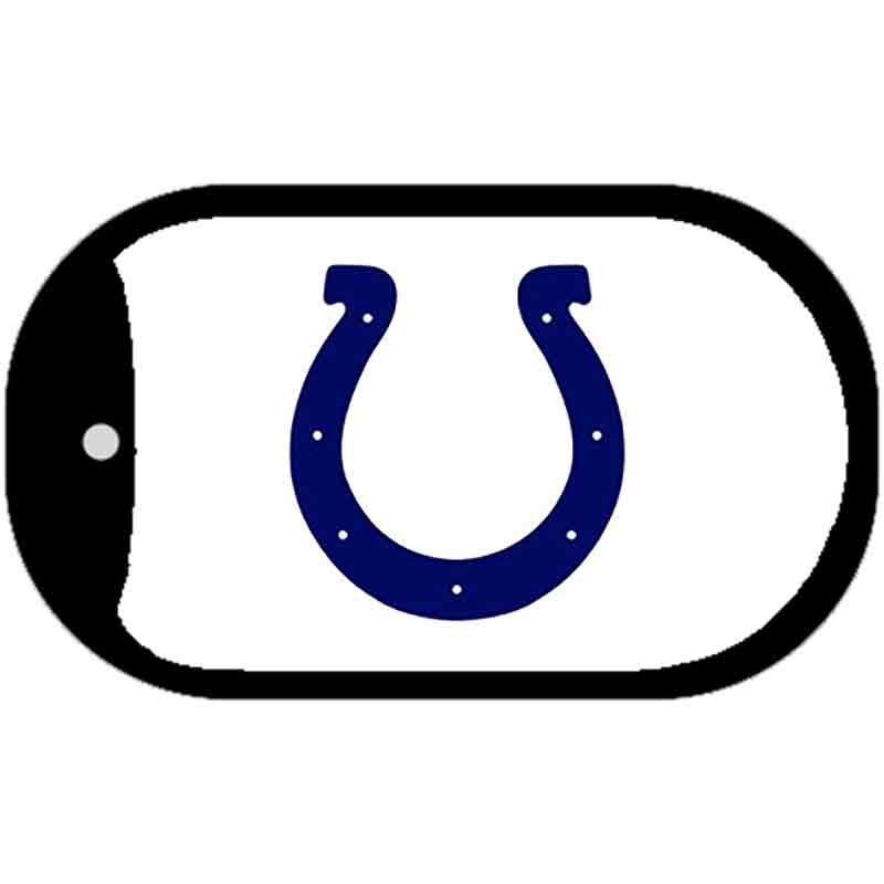 Horse Shoe Novelty Metal Dog Tag Necklace DT-1137 2" x 1" Dog Tag (DT)