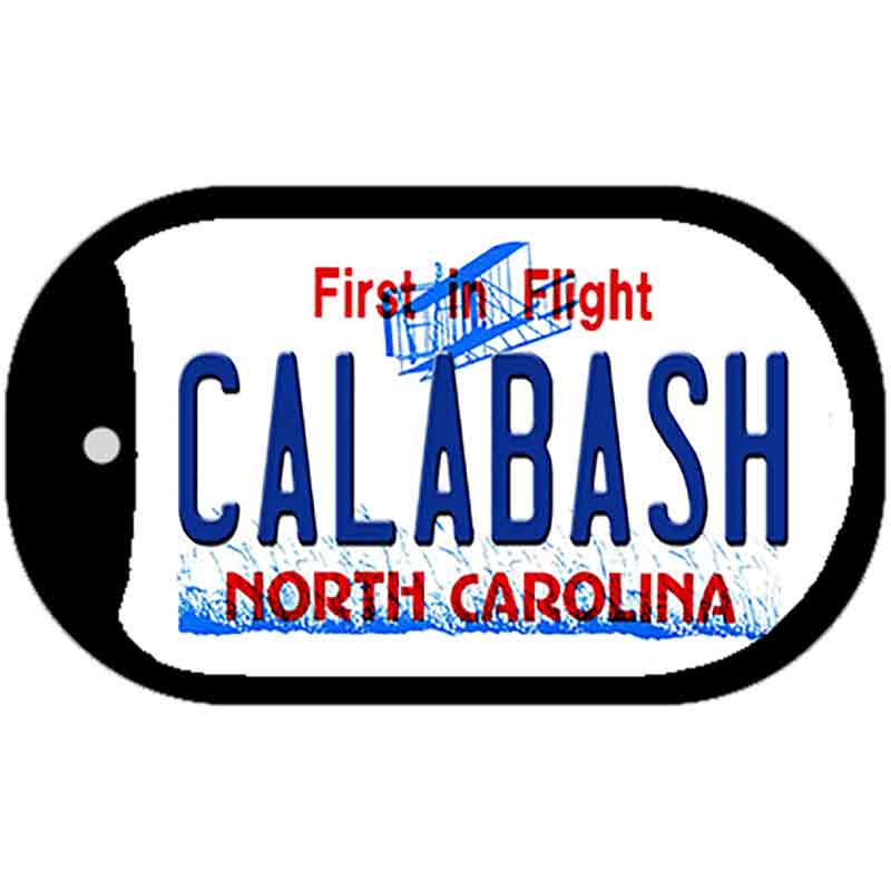 Calabash North Carolina Novelty Metal Dog Tag Necklace DT-11415 2" x 1" Dog Tag (DT)