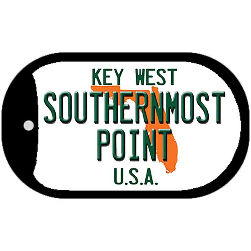 Southernmost Point Florida Novelty Metal Dog Tag Necklace DT-11526 2" x 1" Dog Tag (DT)