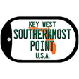 Southernmost Point Florida Novelty Metal Dog Tag Necklace DT-11526 2" x 1" Dog Tag (DT)