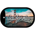 California Golden Gate Bridge Novelty Metal Dog Tag Necklace DT-11587 2" x 1" Dog Tag (DT)