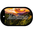Montana Forest Sunset Novelty Metal Dog Tag Necklace DT-11612 2" x 1" Dog Tag (DT)