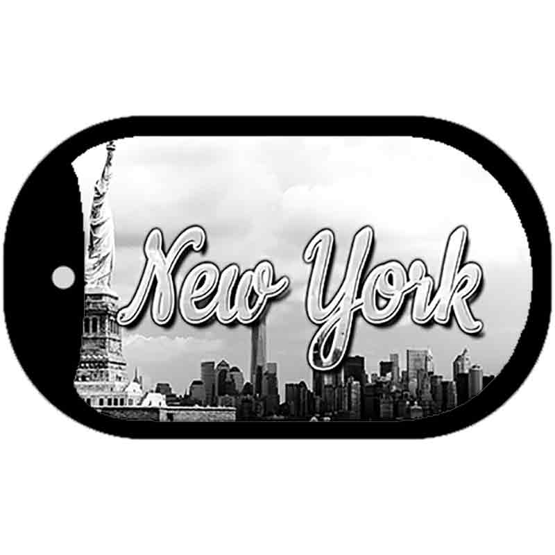 New York Statue of Liberty Novelty Metal Dog Tag Necklace DT-11619 2" x 1" Dog Tag (DT)