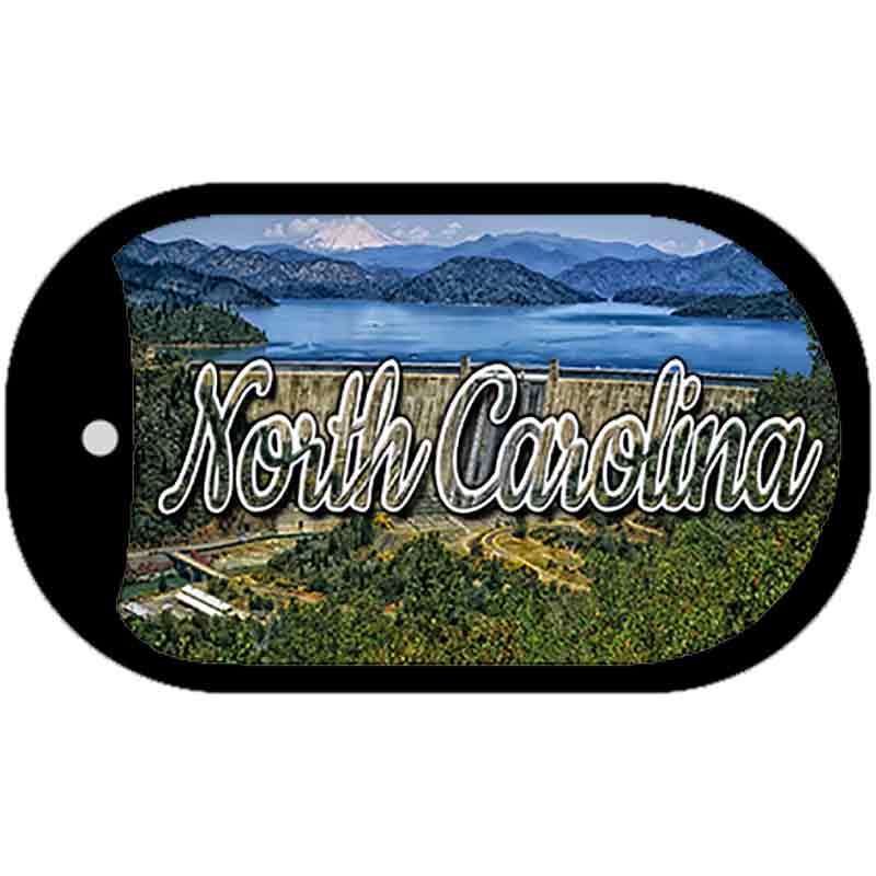 North Carolina Dam Novelty Metal Dog Tag Necklace DT-11621 2" x 1" Dog Tag (DT)