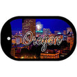 Oregon Firework City Lights Novelty Metal Dog Tag Necklace DT-11625 2" x 1" Dog Tag (DT)