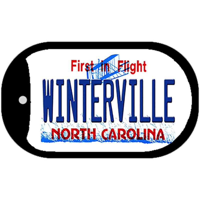 Winterville North Carolina Novelty Metal Dog Tag Necklace DT-11743 2" x 1" Dog Tag (DT)