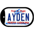 Ayden North Carolina State Novelty Metal Dog Tag Necklace DT-11744 2" x 1" Dog Tag (DT)