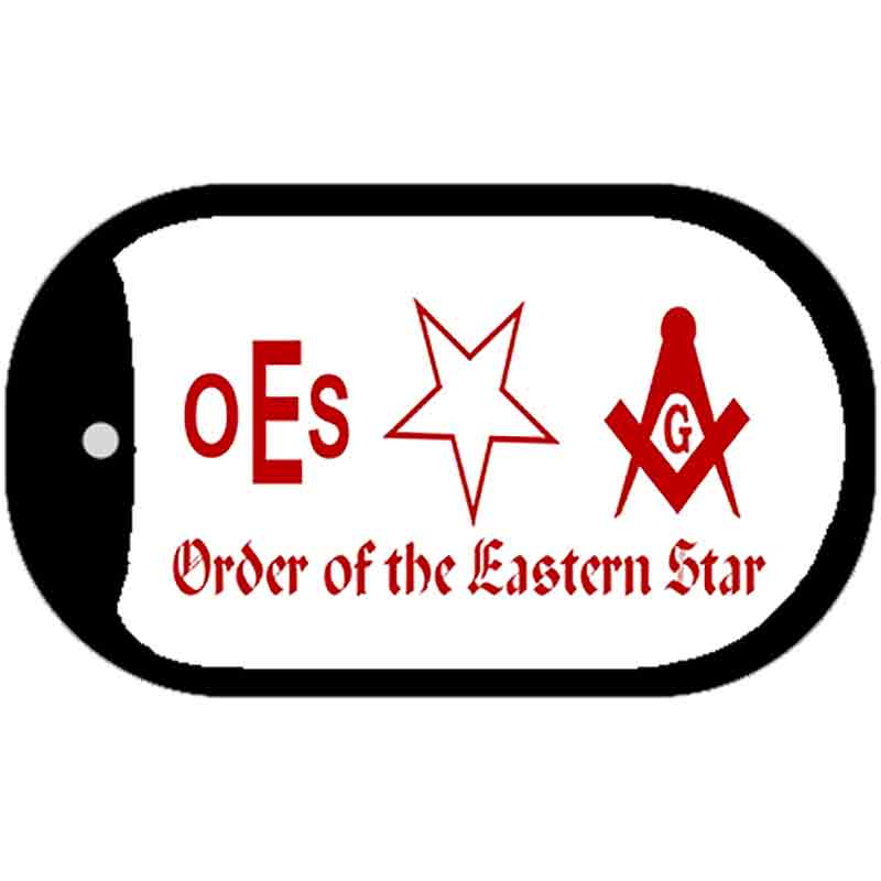 Eastern Star Novelty Metal Dog Tag Necklace DT-1176 2" x 1" Dog Tag (DT)