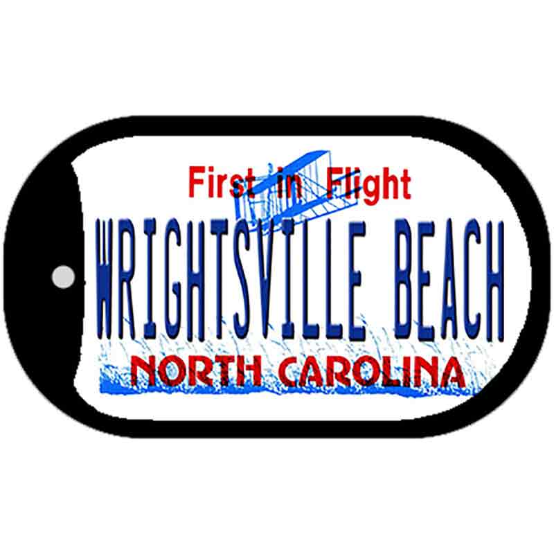 Wrightsville Beach North Carolina Novelty Metal Dog Tag Necklace DT-11817 2" x 1" Dog Tag (DT)