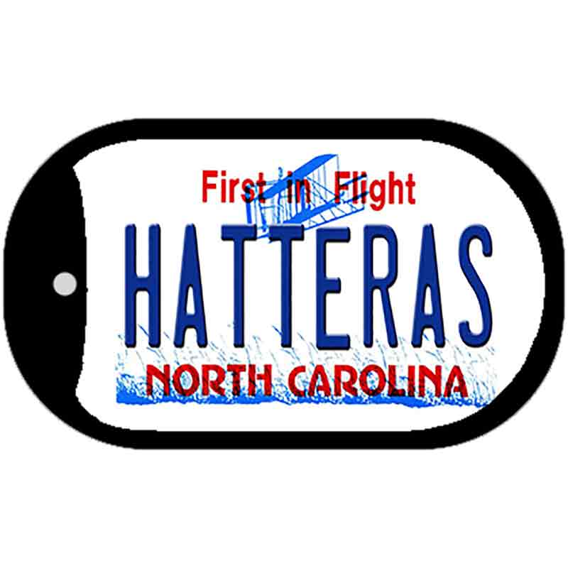 Hatteras North Carolina Novelty Metal Dog Tag Necklace DT-11830 2" x 1" Dog Tag (DT)