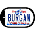 Burgaw North Carolina Novelty Metal Dog Tag Necklace DT-11831 2" x 1" Dog Tag (DT)