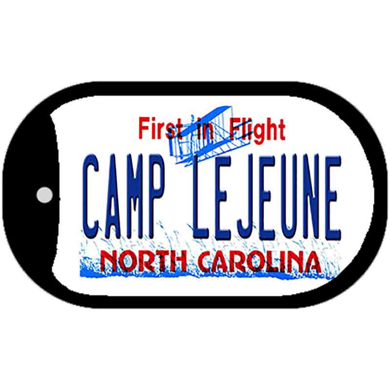 Camp Lejuene North Carolina Novelty Metal Dog Tag Necklace DT-11833 2" x 1" Dog Tag (DT)