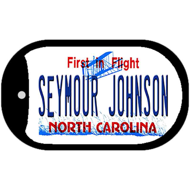 Seymour Johnson North Carolina Novelty Metal Dog Tag Necklace DT-11835 2" x 1" Dog Tag (DT)