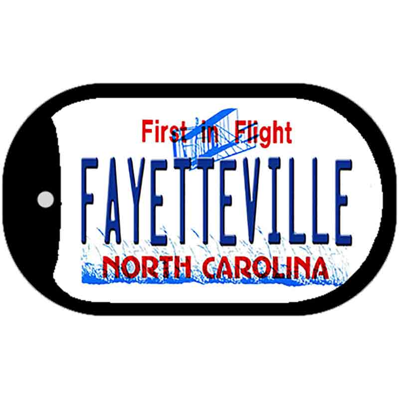 Fayetteville North Carolina Novelty Metal Dog Tag Necklace DT-11841 2" x 1" Dog Tag (DT)