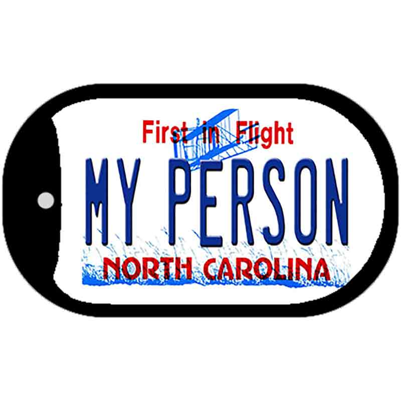 My Person North Carolina Novelty Metal Dog Tag Necklace DT-11846 2" x 1" Dog Tag (DT)