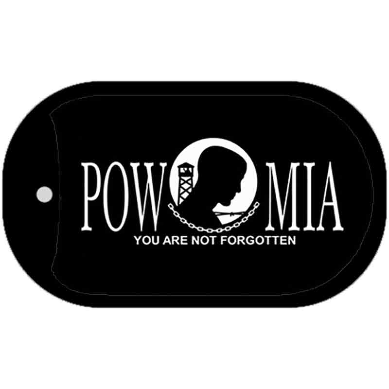 POW MIA Not Forgotten Novelty Metal Dog Tag Necklace DT-118 2" x 1" Dog Tag (DT)