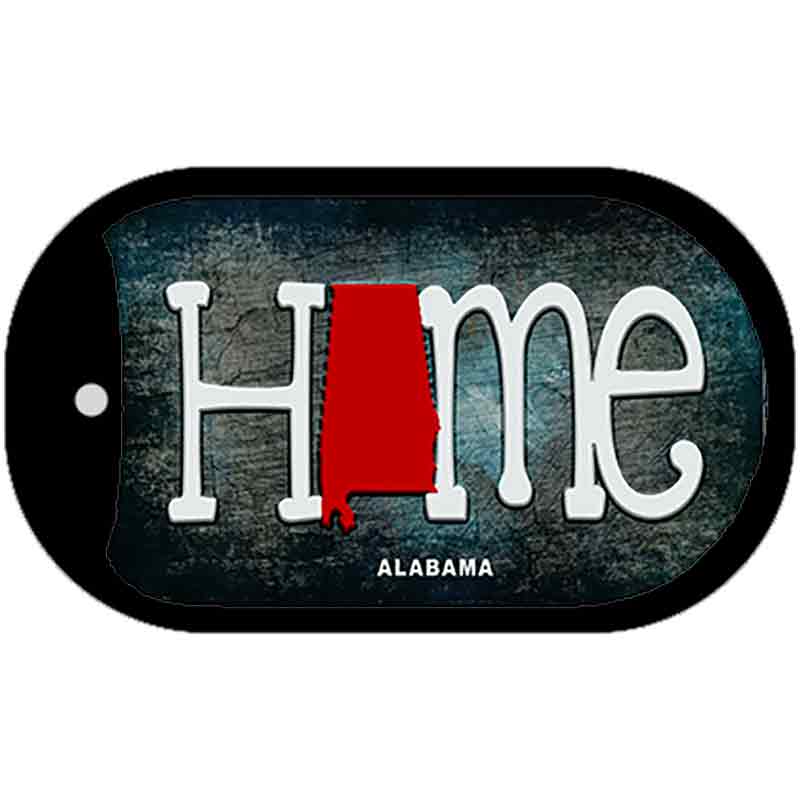 Alabama Home State Outline Novelty Dog Tag Necklace DT-11992